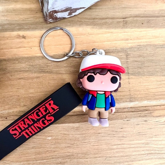 New! Stranger Things Season 1 Dustin Key Chain Silicone Backpack Charm - Picture 2 of 6